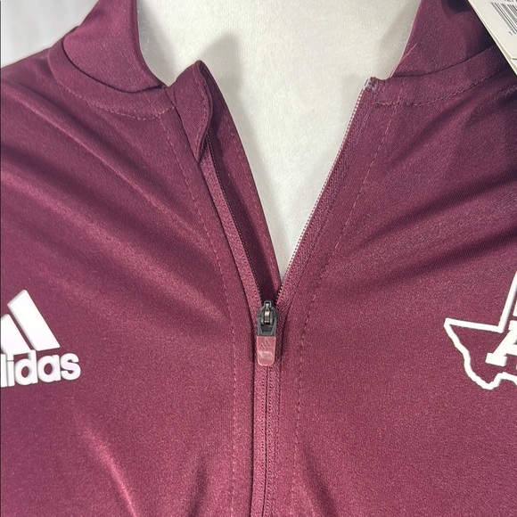Adidas Maroon Women’s Texas A&M Quarter-Zip Pullover Size Small - Picture 2 of 12